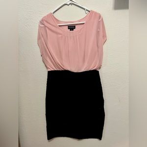 Pink and black elegant dress